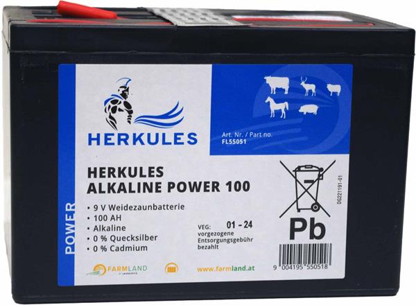 Herkules Alkaline Power 100 Weidezaunbatterie